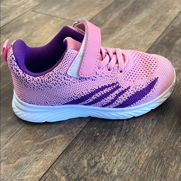 Pink and Purple Mesh Sneakers with Velcro Strap - Picture 5 of 7